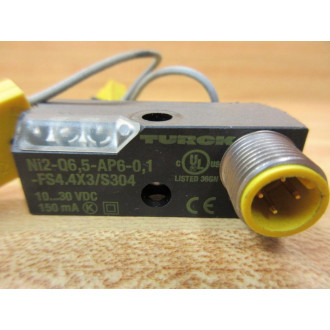 Turck NI2-Q6.5-AP6-0.1-FS4.4X3S304 Ni2-Q6.5-AP6-0.1-FS4.4X3S304 Switch - Used