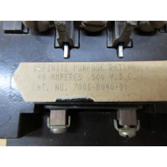 Joslyn Clark 7001-8040-11 Definite Purpose Contactor 7001804011 - Used