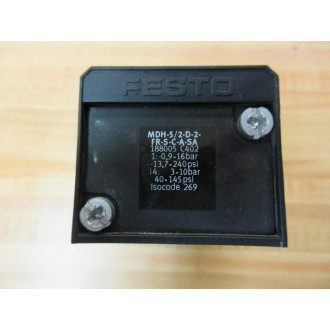Festo MDH-52-D-2-FR-S-C-A-SA Pneumatic Valve MDH52D2FRSCASA Valve Only - Used