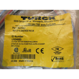 Turck RSF 57-0.5MM20WLN0 Receptacle RSF 5705MM20WLN0