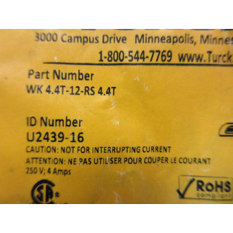 Turck WK 4.4T-12-RS 4.4T Cordset WK 44T12RS44T