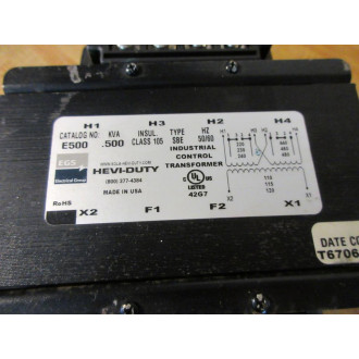 EGS Electrical Group E500 Sola Industrial Control Transformer - New No Box