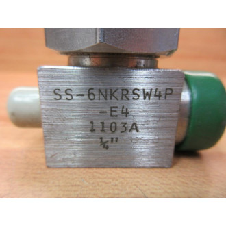 Whitey SS-6NKRSW4P-E4 Needle Valve SS6NKRSW4PE4 - New No Box
