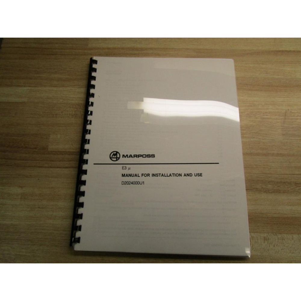 Marposs D2024000U1 Installation Manual For E3 Amplifer