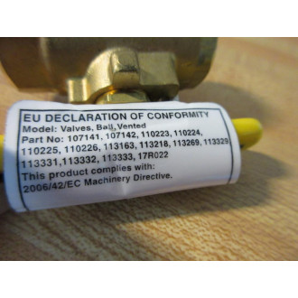 Graco 110224 Vented Ball Valve 38" - New No Box