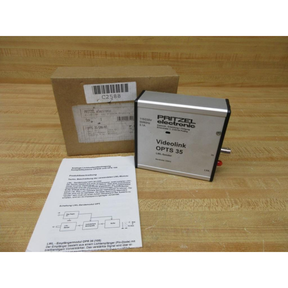 Pritzel Electronic OPTS 35SMANT OPTS 35 Videolink LWL-Sender OPTS 35SMANT