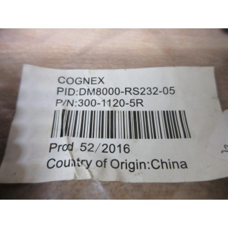 Cognex 300-1120-5R Dataman Cable DM8000-RS232-05
