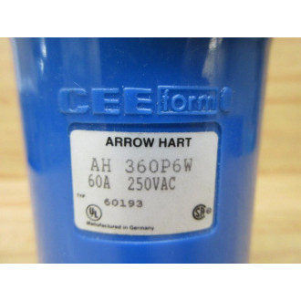 Arrow Hart AH 360P6W Eaton Pin & Sleeve Plug AH360P6W - New No Box