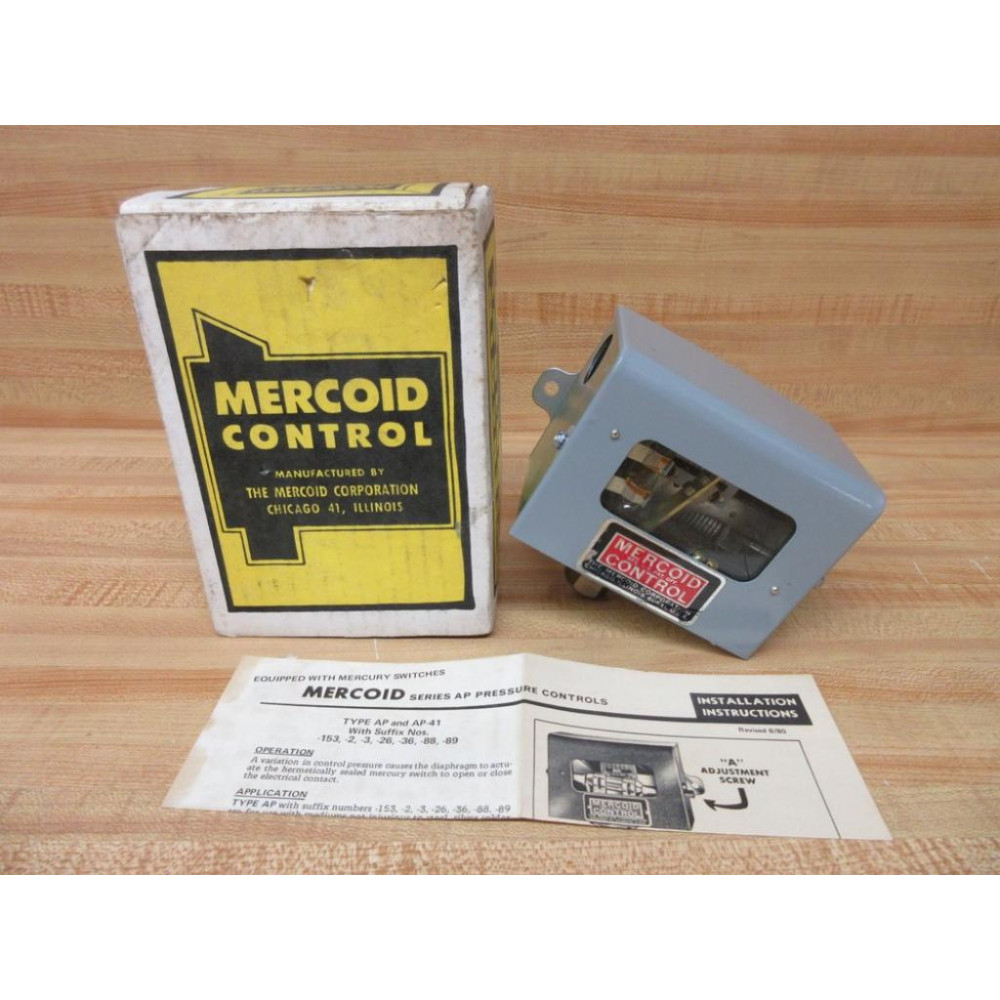 Mercoid Control AP-41-89 Pressure Control Switch RG-33