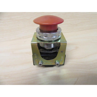 Omron TYPE 2ZAP 2718Z6 Push Button Switch Red Mushroom Button - Used