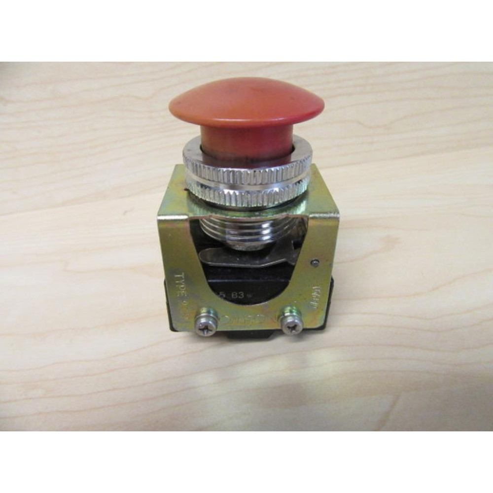 Omron TYPE 2ZAP 2718Z6 Push Button Switch Red Mushroom Button - Used