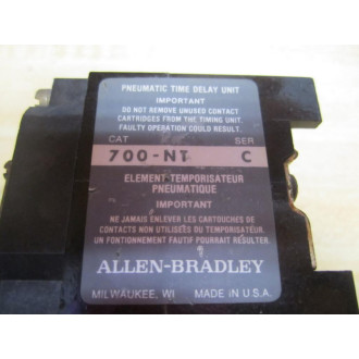 Allen Bradley 700-NT Time Delay Attachment Ser. C - Used