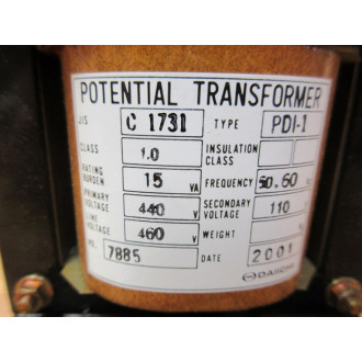 Daiichi Seiki JIS C 1731 Transformer