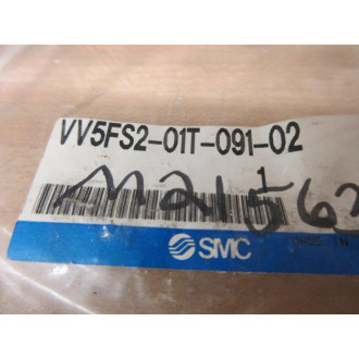 SMC VV5FS2-01T-091-02 Pneumatic Valve Manifold VV5FS201T09102 Broken Plugs