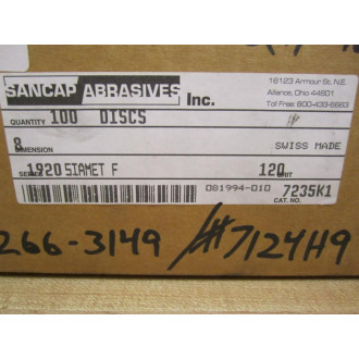 Sancap Abrasives 7235K1 Disc (Pack of 100)