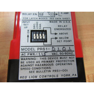 Red Lion Controls PRS10101 Speed Switch PRS1-0101 - Used