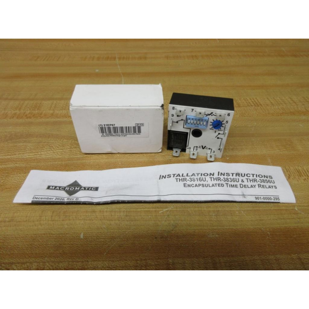 Macromatic THR-3816U Dayton Time Delay Relay 21EP67