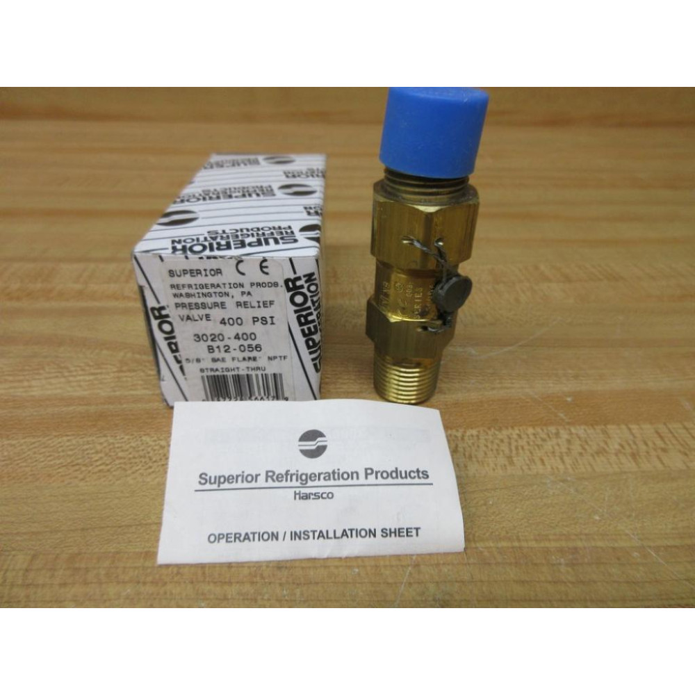 Superior Refrigeration Products 3020-400 Pressure Relief Valve B12-056