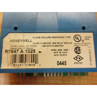 Honeywell R7847A-1025 Flame Amplifier R7847A1025 - Used