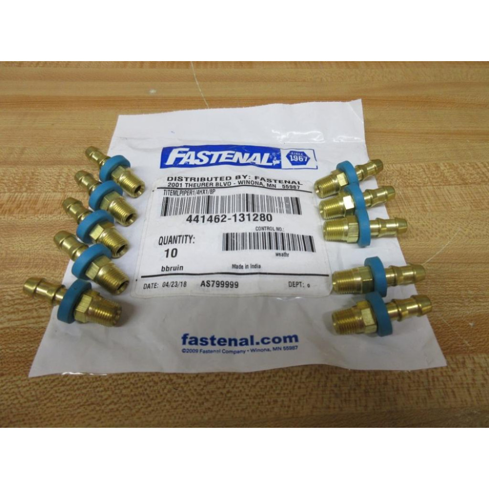 Fastenal 441462-131280 Push-On Hose Fitting 441462131280 (Pack of 10)