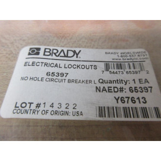 Brady 65397 Circuit Breaker Lockout