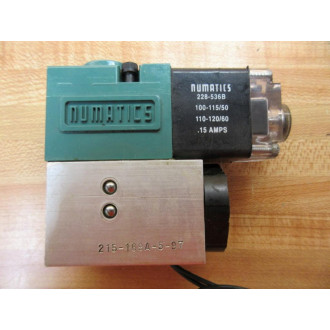 Numatics 11SAD400O000030 Solenoid Valve W215-169A-5-97 - Used