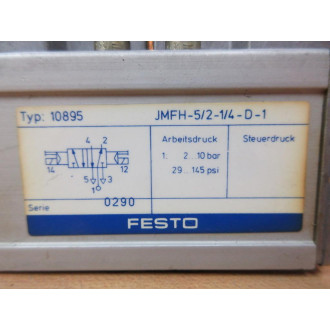 Festo JMFH-52-14-D-1 Solenoid Valve JMFH5214D1 - Used
