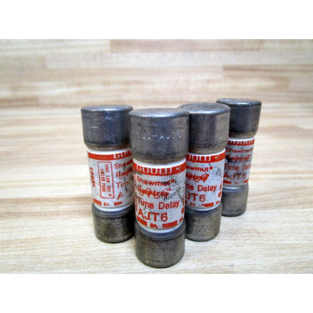 Gould Shawmut Ferraz AJT6 Mersen Amp-Trap Fuse (Pack of 4) - New No Box