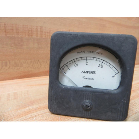 Simpson 37 Radio Frequency Ampere Meter 37 0810