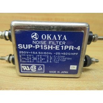 Okaya SUP-P15H-E1PR-4 Noise Filter SUPP15HE1PR4 - Used