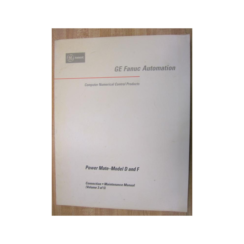 Fanuc GFZ-62095E02 Manual GFZ62095E02 Volume 3 Of 5 - Used