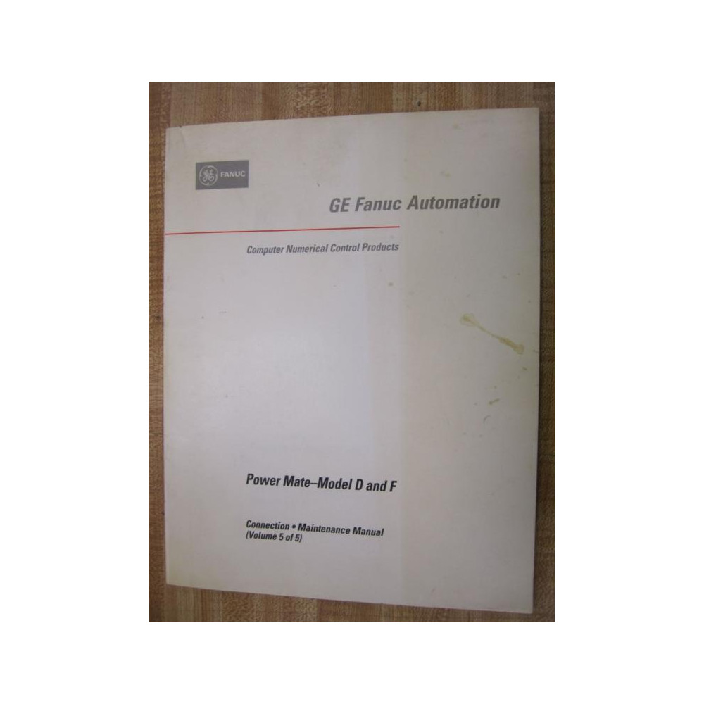 Fanuc GFZ-62095E02 Manual GFZ62095E02 Volume 5 Of 5 - Used