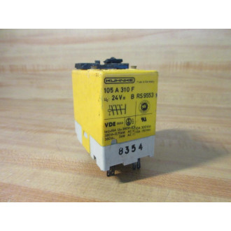 Kuhnke 105A310F-24VB Relay 105A310F-24VDC Cracked Top - Used