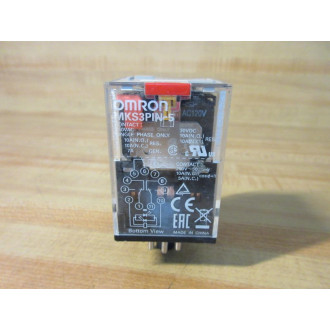 Omron MKS3PIN-5-AC120V Relay MKS3PIN-5 - Used