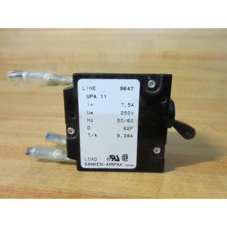 Sanken-Airpax UPA-11 Circuit Breaker 7.5A UPA11 - Used