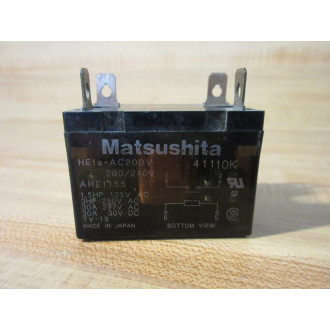 Matsushita HE1A-AC200V Panasonic Power Relay AHE1155 - Used