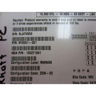 Seagate 9Y3001-001 Internal Hard Drive 40GB 5400 RPM ST340015A - Used