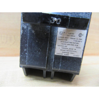 Crouse & Hinds MP-C230 Circuit Breaker 30A 2P MPC230 - Used