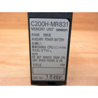 Omron C200H-MR831 Memory Module C200HMR831