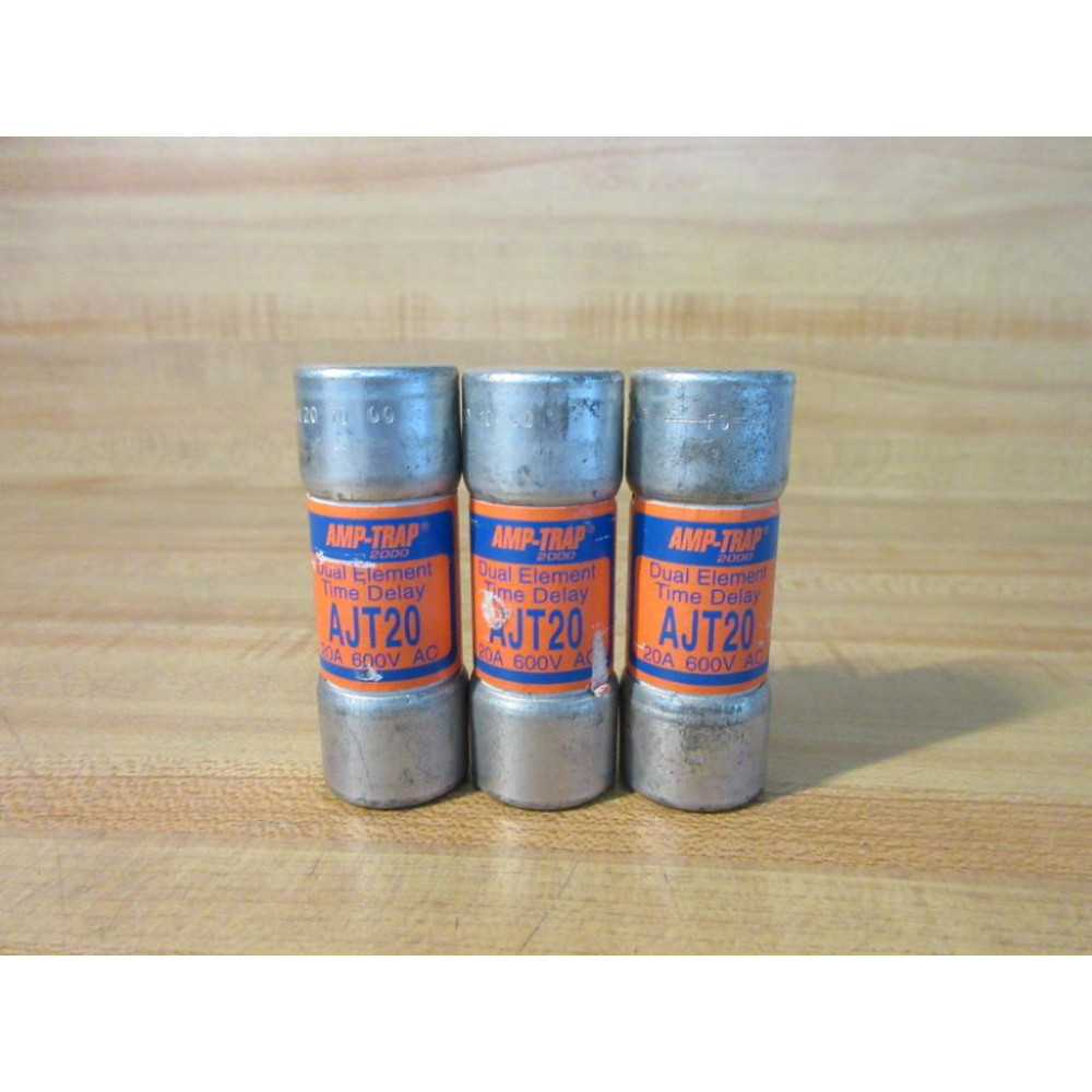Gould Shawmut Ferraz Mersen AJT20 Fuse Cross Ref 4TAR8 (Pack of 3) - Used
