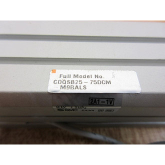 SMC CDQSB25-75DCM -M9BALS Pneumatic Cylinder CDQSB2575DCMM9BALS - New No Box