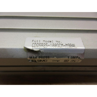 SMC CDQSB25-100DCM-M9BAL Pneumatic Cylinder CDQSB25100DCMM9BAL Some Shelf Wear - New No Box