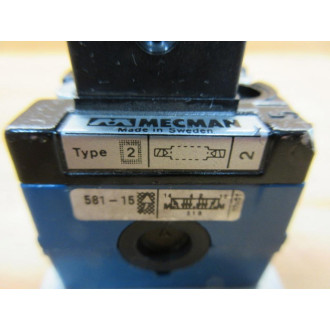 Mecman 581-15 Pneumatic Valve 58115 - Used