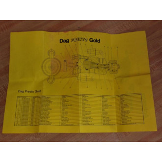 Dag A-10445-0-00-24 Presto Gold Spray Head A1044500024