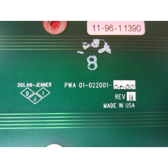 Dolan Jenner PWA 01-022001-0000 Safety Curtain Light Bd PWB-02-070151 Purple LED - Used