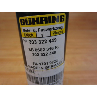 Guhring 303 322 449 Drill Bit 303322449