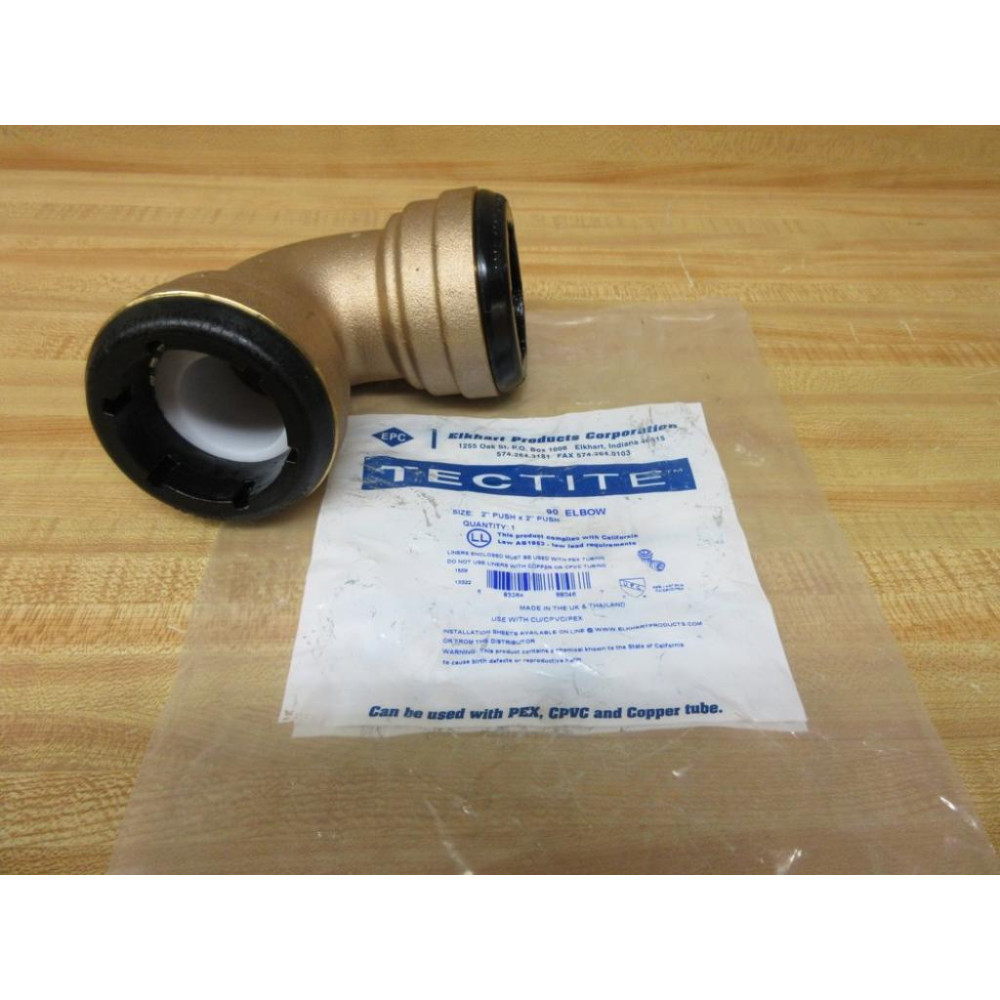 Elkhart Products 2" PUSH-90 Tectite 90 Elbow Coupling 2PUSH90