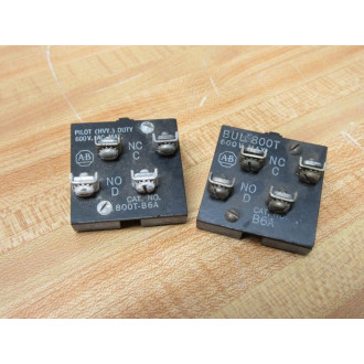 Allen Bradley 800T-B6A Contact 800TB6A (Pack of 2) - Used