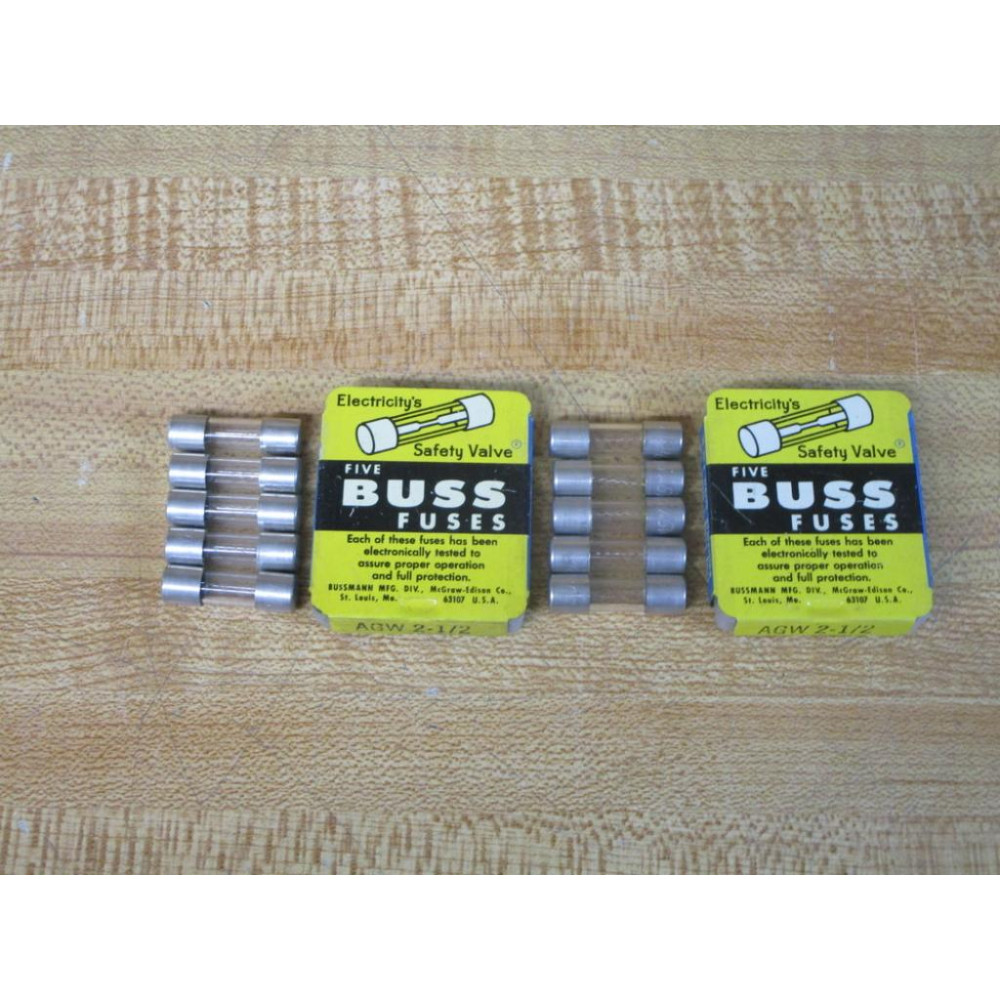 Buss AGW 2-12 Bussmann Fuse Formerly 7AG 2-12 Jagged (Pack of 10)