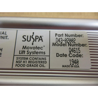 Suspa D43-02002 Pump D4302002 - New No Box